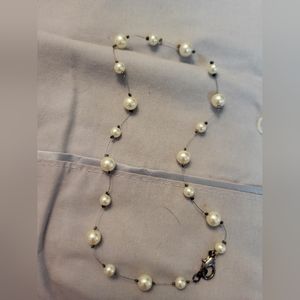 Faux pearl necklace
